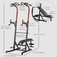 thumbnail image 2 of CoSoTower Power Tower Pull Up Bar Station for Home Gym Training Workout Equipment With Sit Up Bench, 2 of 7