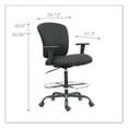 thumbnail image 2 of Alera Mota Series Big and Tall Stool, Supports Up to 450 lb, 28.74" to 32.67" Seat Height, Black, 2 of 9