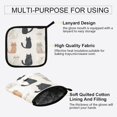 thumbnail image 3 of Yayeee Oven Mitts and Pot Holder Set of 4 Heat Resistant Kitchen Gloves Baking Hot Pad, Cute Cartoon Cats, 3 of 5