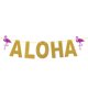 thumbnail image 1 of KAKOWELY Banner Aloha con flamencos brillantes, decoración para fiesta hawaiana, fiesta luau, fiesta tropical de verano, 1 of 4