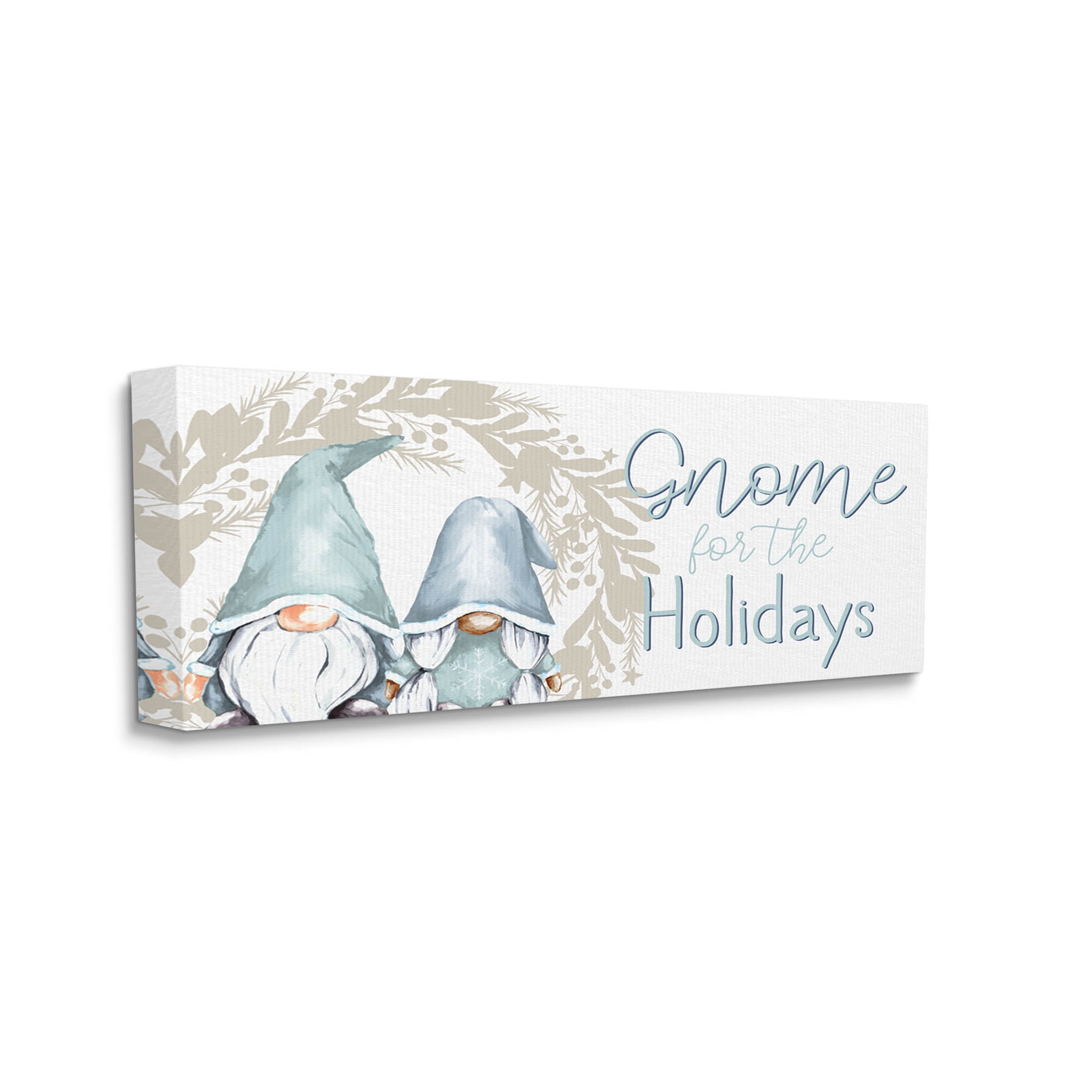Stupell Industries Gnome For The Holidays Phrase Graphic Art Gallery Wrapped Canvas Print Wall Art, Design by Kim Allen