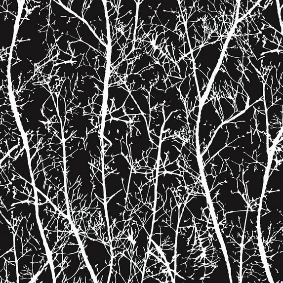SUSSEXHOME 177.59 Square Feet Non-Woven Removable Wallpaper - Waterproof, Strippable, Light Resistance & Cleanable Wall Paper Roll - Wallpaper-Luna Collection-Branches