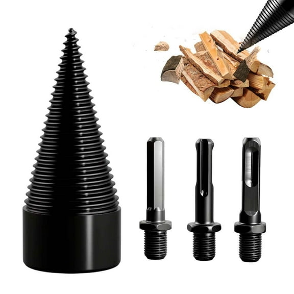 Firewood Log Splitter, 2026 New Wood Splitter Firewood Drill Bit Set, Heavy Duty Log Splitting Drill Bit with Drills Screw for Hand & Electric Drill