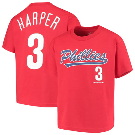 Bryce Harper Philadelphia Phillies Youth Name & Number T-Shirt - (Best Youth Baseball Team Names)