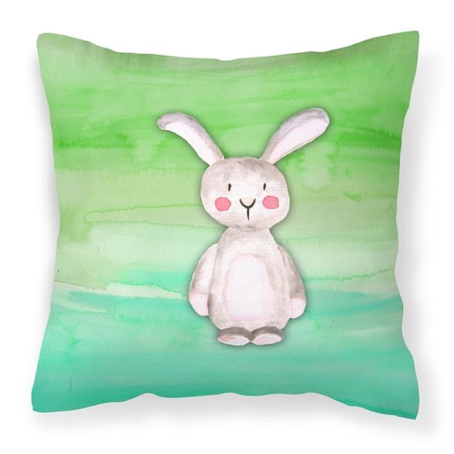 Carolines Treasures BB7437PW1414 Bunny Rabbit Watercolor Fabric Decorative Pillow