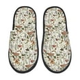 thumbnail image 2 of KLL Mushroom Garnish Slippers for Women Men House Slip on Indoor Outdoor Bedroom Furry Fleece Lined Ladies Comfy Anti-Skid Rubber Hard Sole-Large, 2 of 8