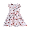 thumbnail image 2 of Antinious Little Girls Summer Dress,Toddler Girl Casual Dress,Children's Summer Flying Sleeves Small Floral Dress Comfortable Sleeveless Round-Neck Long Skirt For Kids,Multicolor,90, 2 of 3