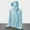 A Light Blue, variant on Women's Sun Protection Knitted Coat Long Sleeve Full Zip Hoodies Outdoor Gamping Hiking Sport Coats Lightweight Solid Pocket Jacket Silver XXXXXL