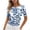 Sky Blue02, variant on Women's T-Shirts Ruched Fitted Round Neck Short Sleeve Casual Stretchy Tops Summer