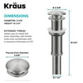 thumbnail image 4 of KRAUSBathroomSink Pop-Up Drain with Extended Threadwithout Overflowin Spot-Free Stainless Steel, 4 of 6