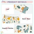 thumbnail image 4 of Dailycode Cotton Pajama Set Snug Fit Long Sleeve Top and Pants for 18M-8Y Hand Drawn Dinosaurs Leaf, 4 of 7