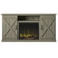 thumbnail image 6 of Twin Star Home Barn Door TV Stand for TVs up to 70 inches with ClassicFlame Electric Fireplace, Ashland Pine, 6 of 7