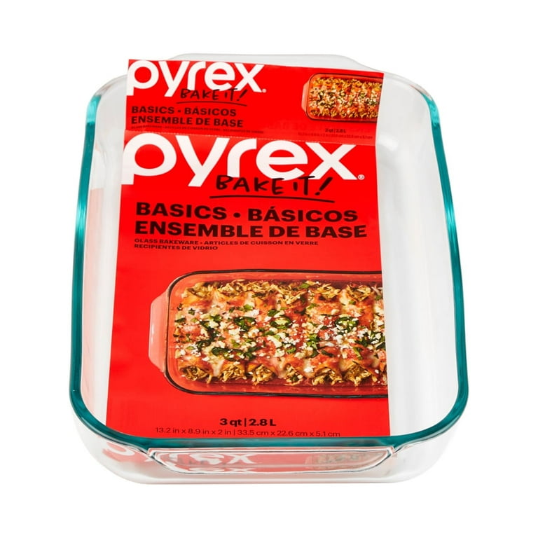 Pyrex Basics Bakeware, Glass, 2 qt