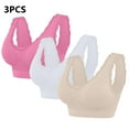 thumbnail image 4 of Timegard Sports Bras for Women 3pc No Underwire Lace Strap Full Support Breathable Comfy Everyday Bras, 4 of 8