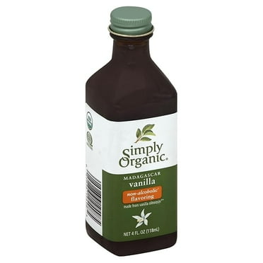 Simply Organic Vanilla Flavoring (non-alcoholic), Certified Organic, Vegan | 4 oz | Pack of 1