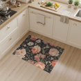 thumbnail image 2 of ODIKA 3'x5' Pink Coral Blush Enchanted Floral Symphony Washable Throw Rug Elegant Night Garden with Lush Botanical Motifs Stain Resistant, Low Profile, Non-Slip for Entryway, Kitchen, Mudroom, 2 of 7