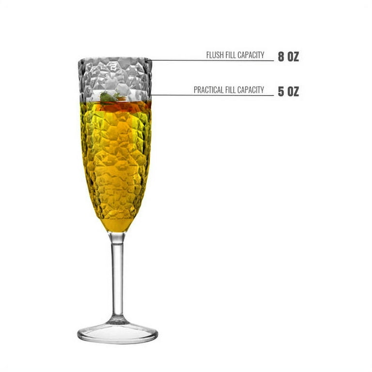 8 oz. Personalized Fiancé Reusable Glass Champagne Flute Set - 2 Ct.