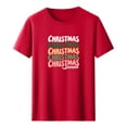thumbnail image 5 of Busydd Christmas Shirts for Women Trendy Holiday Graphic Round Neck Womens Tops Comfortable Casual Cotton Short Sleeve Womens T Shirts M, 5 of 5
