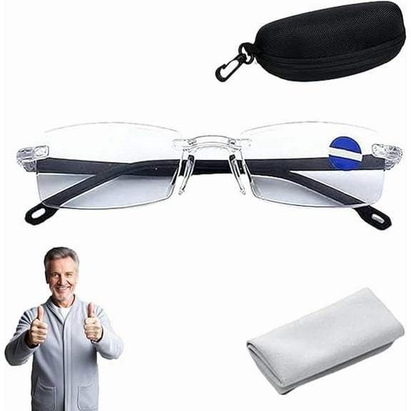 Kloiadka Auto Focus Glasses, Kloiadka Glasses, Automatic Zoom Adjustable Anti-Blue Reading Glasses for Women Men