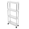 thumbnail image 1 of Carrito de Almacenamiento Delgado de 4 Niveles, Organizador de Utilidad Conedas, Oficina, Baña, Cocina, Lavandería, Espacios Estrechos, Organizador de Baña de 4 Niveles,, 1 of 7