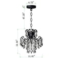 thumbnail image 2 of Candelabro Q&S Mini Crystal Pink, 1 luz E26, para habitación de princesa, 2 of 9