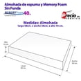 thumbnail image 4 of Almohada Media 3 Capas Con Memory Foam La Fabrica de Espuma Almohada 3 capas con MEMORY FOAM sin Funda, 4 of 5