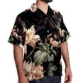 thumbnail image 2 of Bats Men's Casual Hawaiian Button Down Short Sleeve Summer Beach Printed Shirt, 2 of 6