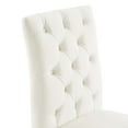 thumbnail image 6 of Modway Duchess Performance Velvet Dining Chairs - Set of 2 in White, 6 of 9