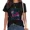 B-Black, variant on UNISHE Womens She Loves Jesus And America Too Print T-Shirt Vibrant Flag Floral Patriotic Pride Top Beige, L