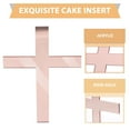 thumbnail image 2 of TEHAUX Thin Gold Cross Cake Topper Acrylic Rose Gold 10Pcs, 2 of 6