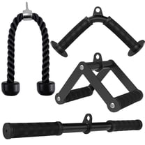 Fitarc Cable Machine Attachment Set, Lat Pulldown Attachments for Home Gym Equipment, Tricep Pull Down Attachment for Home Gym Accessories, Lat Pull Down Bar and Tricep Rope Cable Attachment