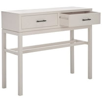 SAFAVIEH Ajana Amish Style 2 Drawer Rectangle Console, Summer Gray