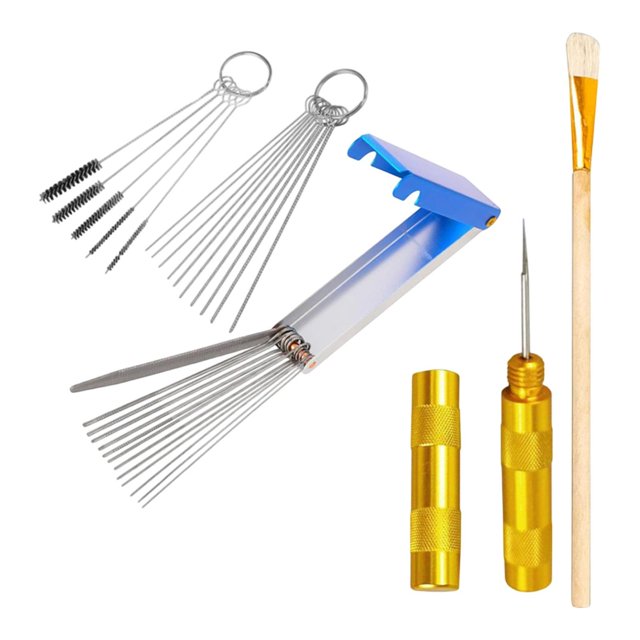 Kit de cepillo de limpieza de aerbrones Herramienta de limpieza de la máquina de limpieza Herramienta de reparación de la limpieza de la limpieza de Oro