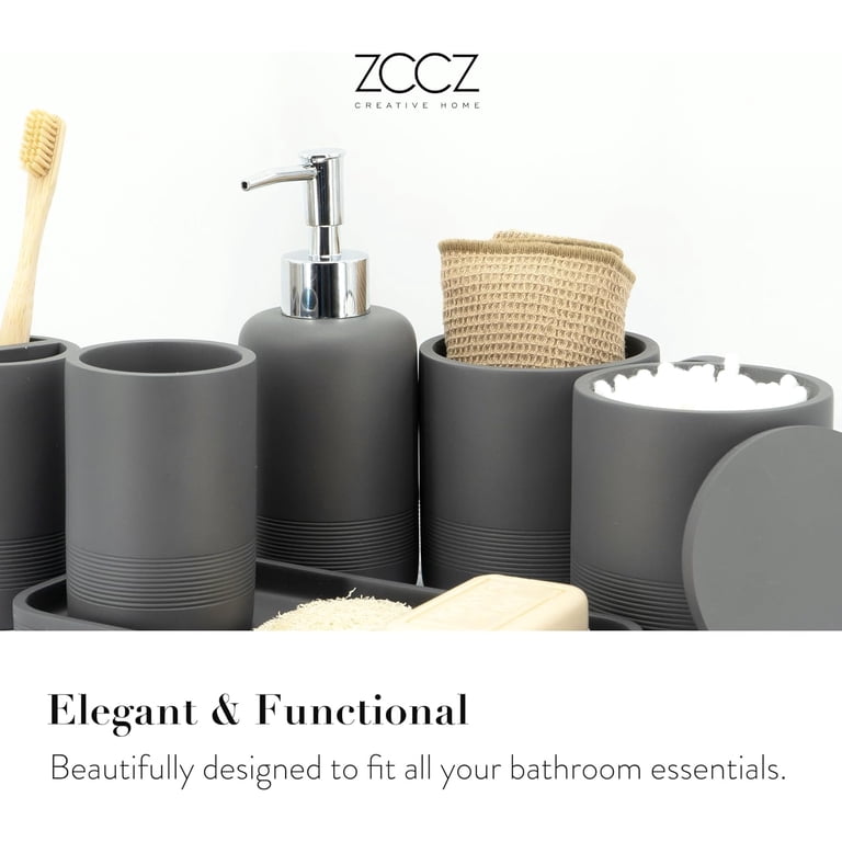 2個セットBATHROOM COUNTERTOP ORGANIZER GRAY 2-in-1 Bathroom