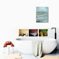 thumbnail image 6 of Sandy Beach Canvas Décor - 12x16 Inch Modern Navy Blue Wall Art with Coastal Ocean Prints for Bathroom, 6 of 7