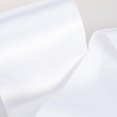 thumbnail image 3 of HWZWT 4 Inches Wide White Satin Ribbon, 27 Yards Soft, No Wrinkles and Consecutive Solid Fabric Ribbon for Cutting Ceremony, Christmas, Wedding, Birthday Decor and Chair Sashes White, 3 of 5