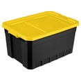 thumbnail image 3 of Sterilite 19 Gallon Stacker Tote Plastic, Yellow Lily, Set of 6, 3 of 14
