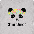 thumbnail image 4 of Inktastic 2nd Birthday Panda Face 2 Year Old Girl Girls Long Sleeve Toddler T-Shirt, 4 of 5