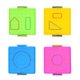 thumbnail image 1 of 4pcs Geoboard Pegboard Plastic Nail Board Geometric Shape Learning Tools, 1 of 2
