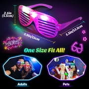 20 Pack LED Glasses Dance Party Favors Light up Glasses, Glow In The Dark Party Supplies Accessories for Adult,New Years Eve Party Supplies 2026 Neon glasses Birthday Party Favors