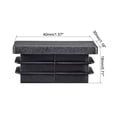 thumbnail image 2 of Tapa de extremo rectangular PP de 40mm x 30mm para patas de muebles de silla de escritorio, color negro, 10 Pcs, 2 of 3