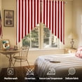 thumbnail image 2 of Swag Curtains Valances for Windows, Red White Vintage Striped Short Kitchen Window Curtains Over Sink, Abstarct Modern Geometric Art Cafe Curtains Panel Set Of 2,Rod Pocket, 45 Inches Length, 2 of 8
