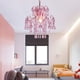 thumbnail image 4 of Candelabro Q&S Mini Crystal Pink, 1 luz E26, para habitación de princesa, 4 of 9