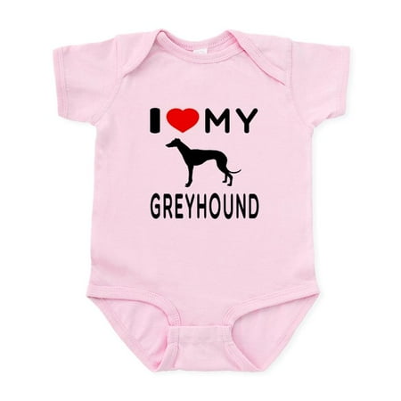 

CafePress - I Love My Greyhound Infant Bodysuit - Baby Light Bodysuit Size Newborn - 24 Months