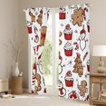 thumbnail image 3 of Castle Fairy Teens Xmas Snowman Black Out Curtains,Gingerbread Man Curtains Pack of 2 (42x63 Each),Festival Xmas Bedroom Curtains,Microfiber Bedroom Decor, 3 of 6