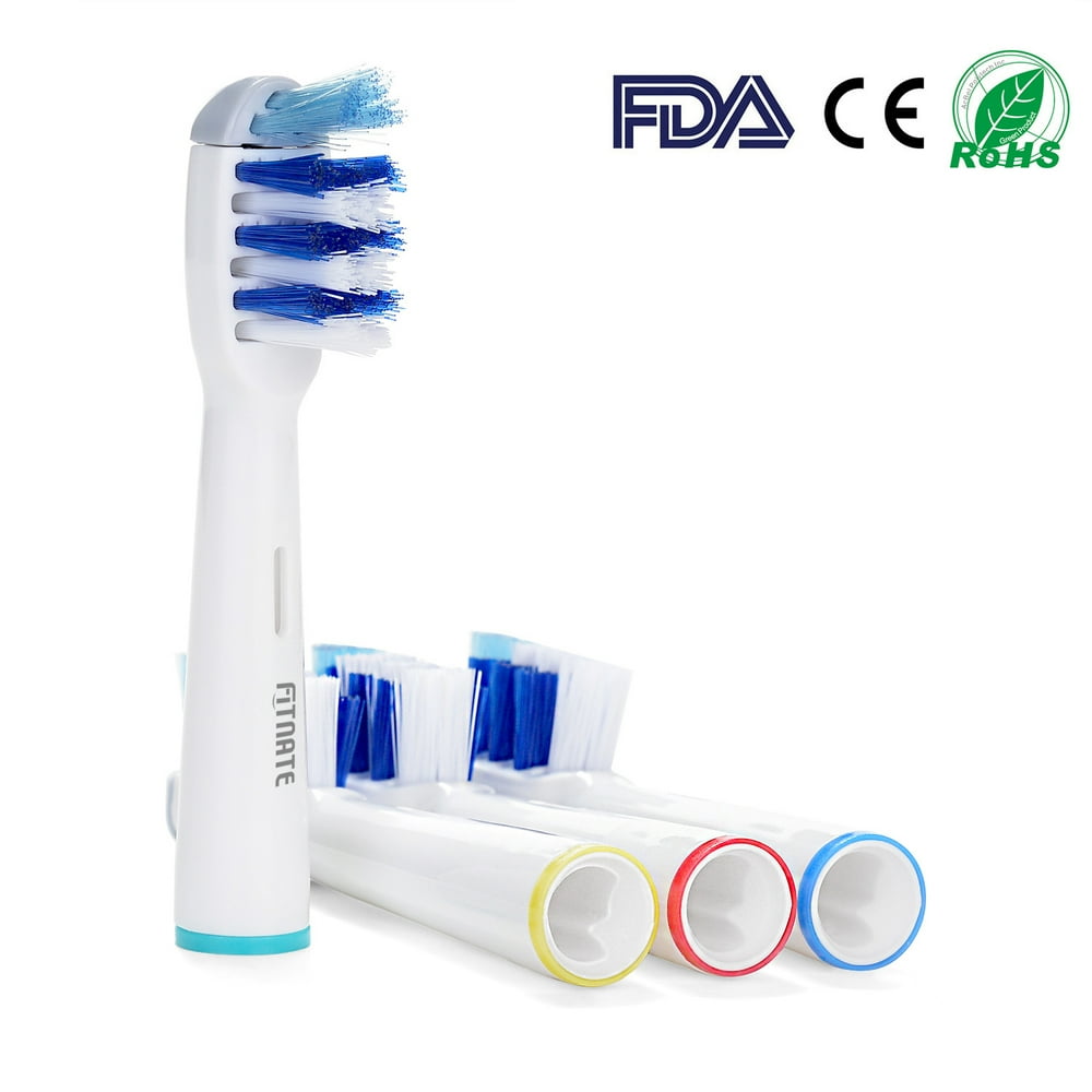 4pcs Fitnate Generic Deep Sweep Electric Toothbrush Replacement Heads for OralB Braun Trizone