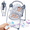 Grey, variant on JUANYU Foldable Baby Swing for 0-18 Months Infant,3-Speed & Timer Auto Rocking Infant Swing with Bluetooth,Remote Control,Grey