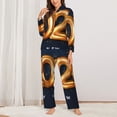 thumbnail image 2 of Kdxio 2025 Happy New Year 6 Women's Pajama Sets Long Sleeve Button Down Sleepwear Nightwear Soft Pjs Lounge Sets-Medium, 2 of 7