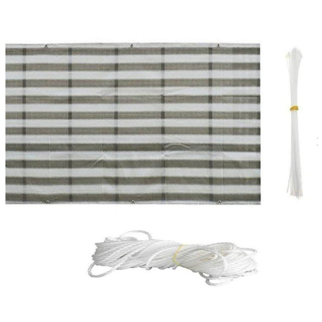 fastboy Filet d'Ombrage pour Balcon Écran d'Intimité de Balcon Couverture Clôture Pare-Vent Résistant aux Intempéries pour Extérieur Cour Arrière Patio Gris Pâle