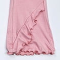 thumbnail image 5 of WQNVRNR Girls Flared Pants Elastic High Waist Ruffle Hem Slimming Casual Kids Long Pants Pink 8 Years, 5 of 6